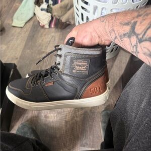 Levi's Men's Black and Brown 501 Sneakers